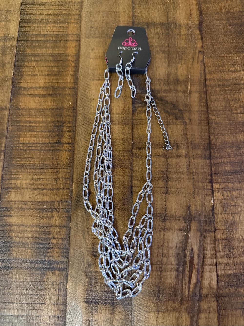 Paparazzi Silver Layered Link Chain Necklace